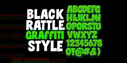Black Rattle Font Poster 3