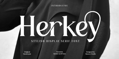 Herkey Slant Font Poster 1
