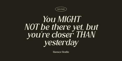 Herkey Slant Font Poster 3