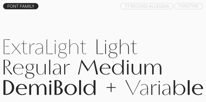 TT Ricordi Allegria Font Poster 4