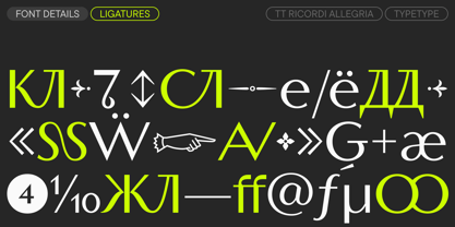 TT Ricordi Allegria Font Poster 15