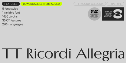 TT Ricordi Allegria Font Poster 1