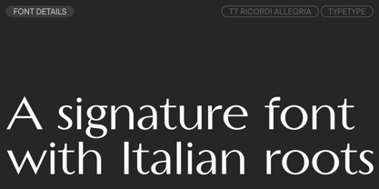 TT Ricordi Allegria Font Poster 3