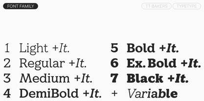 TT Bakers Font Poster 4