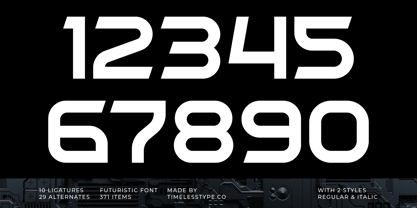 Chrome Quantum Font Poster 14