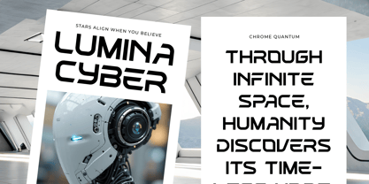 Chrome Quantum Font Poster 7