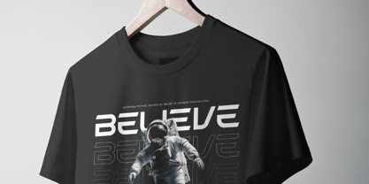 Chrome Quantum Font Poster 6