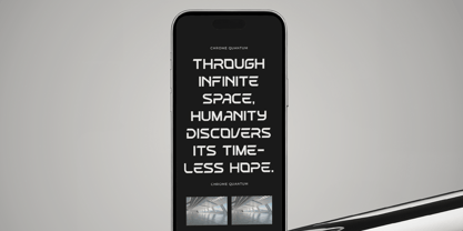 Chrome Quantum Font Poster 4