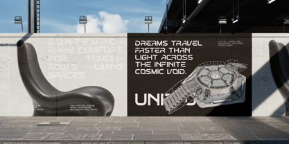 Chrome Quantum Font Poster 13