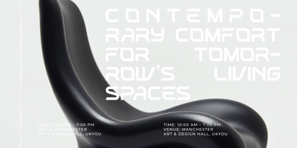 Chrome Quantum Font Poster 9