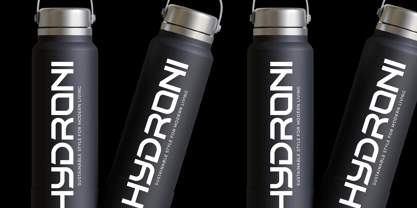 Chrome Quantum Font Poster 8