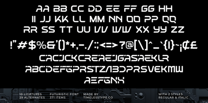 Chrome Quantum Font Poster 15