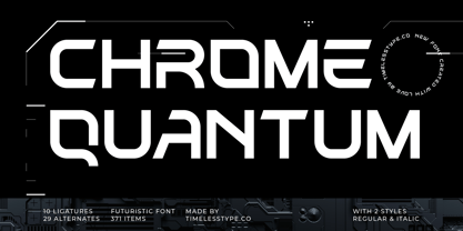 Chrome Quantum Font Poster 1