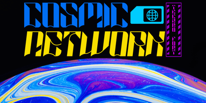 Cosmic Network Font Poster 1