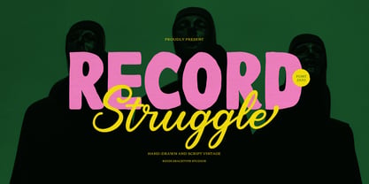 Record Struggle Script Font Poster 1
