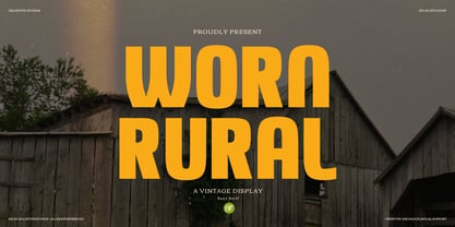 Worn Rural Font Poster 1