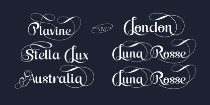 Plavine Font Poster 3