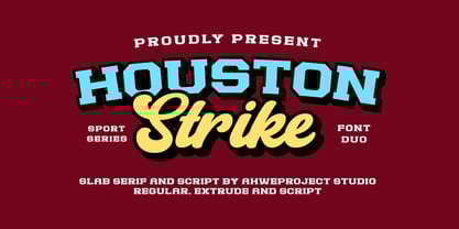 Houston Strike Slab Serif Font Poster 1