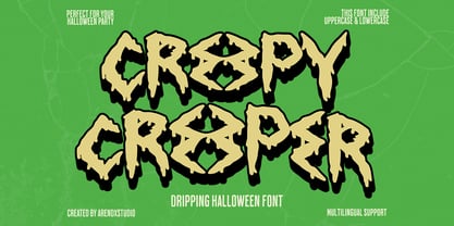 Creepy Creeper Font Poster 1