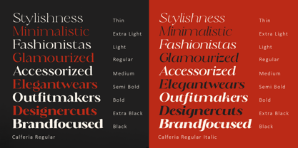 Calferia Font Poster 12