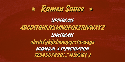 Ramen Sauce Font Poster 13