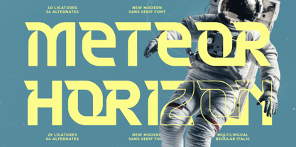 Meteor Horizon Font Poster 1