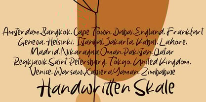 Handwritten Skale Font Poster 3