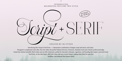 Mildertina Script & Serif Font Poster 2
