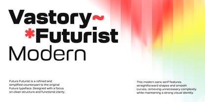 Vastory Futurist Font Poster 1