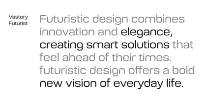 Vastory Futurist Font Poster 2