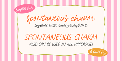 Spontaneous Charm Font Poster 15