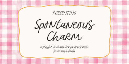 Spontaneous Charm Font Poster 1
