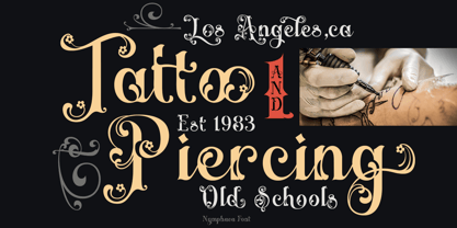 Nymphaea Font Poster 8