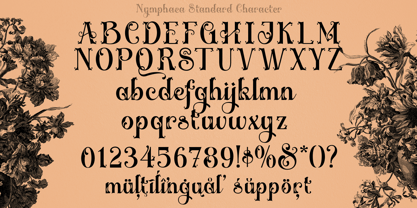 Nymphaea Font Poster 3