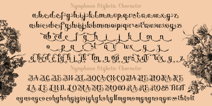 Nymphaea Font Poster 9