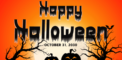 Halloween Damage Font Poster 2