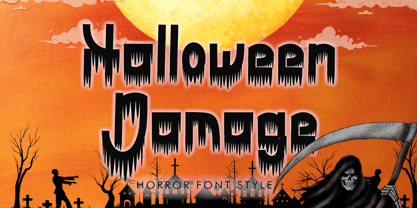 Halloween Damage Font Poster 1