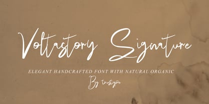 Voltastory Signature Font Poster 1