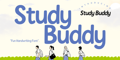 Study buddy Font Poster 1