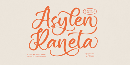 Asylen Raneta Font Poster 1