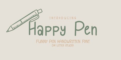 Happy Pen Font Poster 1