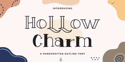 Hollow Charm Outline Font Poster 1