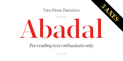 Abadal Font Poster 1