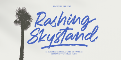 Rashing Skystand Font Poster 1