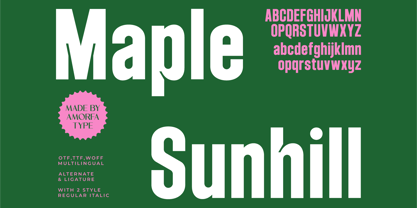 Maple Sunhill Font Poster 1