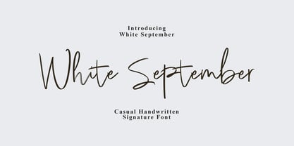 White September Signature Font Poster 1