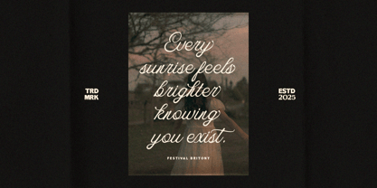 Festival Britony Script Font Poster 5