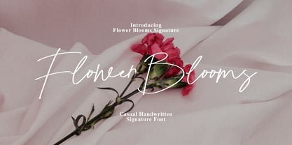 Flower Blooms Signature Font Poster 1