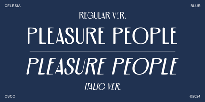 Celesia Blur Font Poster 2