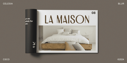 Celesia Blur Font Poster 4